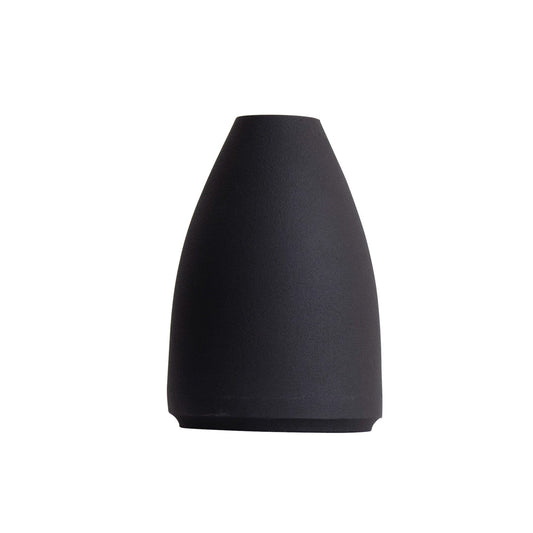 10” Cone Stone Vase Black Matte - TheHardenGarden