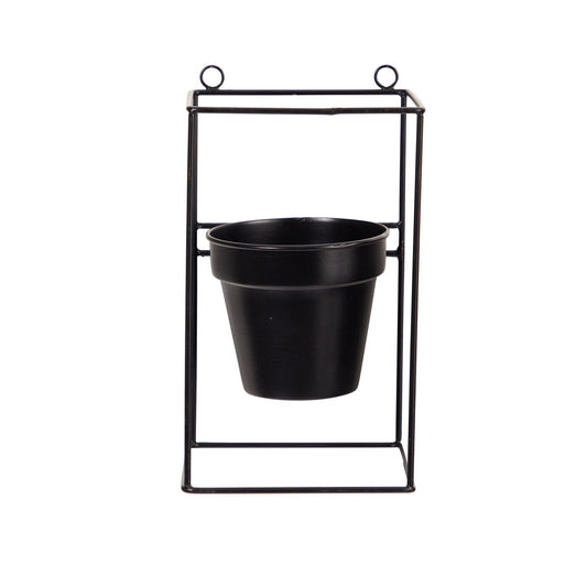 11 - inch Decorative Black Wall Planter - TheHardenGarden