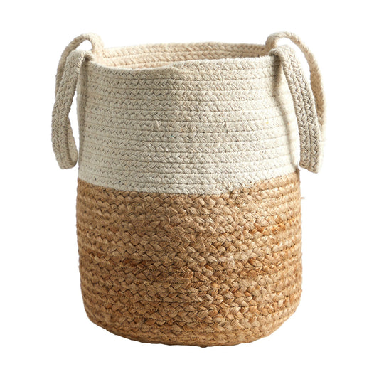 12.5” Handmade Natural Jute and Cotton Planter - TheHardenGarden