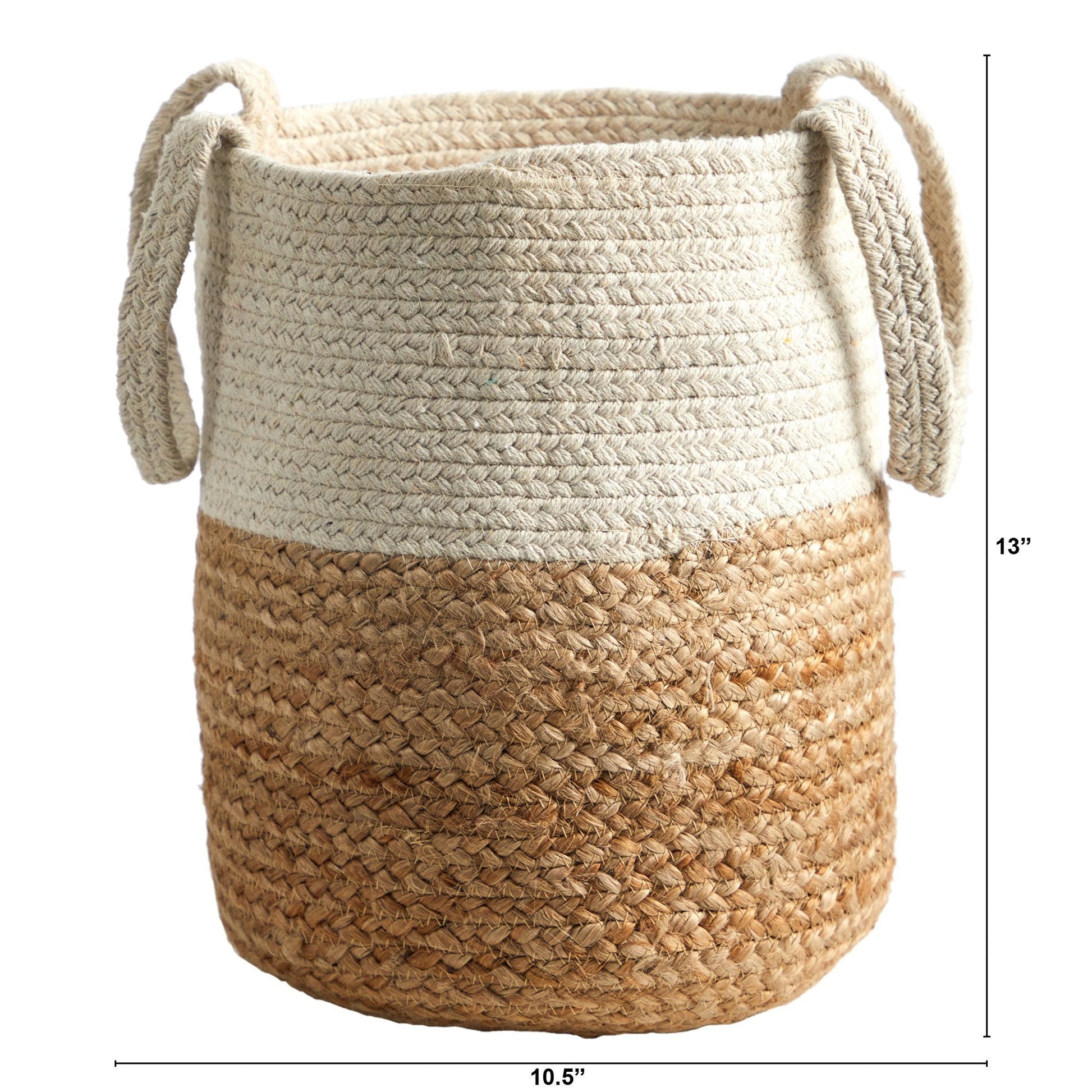 12.5” Handmade Natural Jute and Cotton Planter - TheHardenGarden