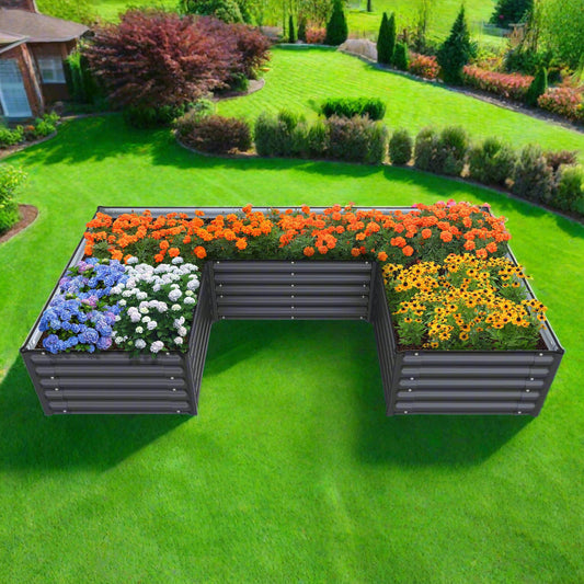 17" Tall "U" Shape Infinity Raised Garden Bed