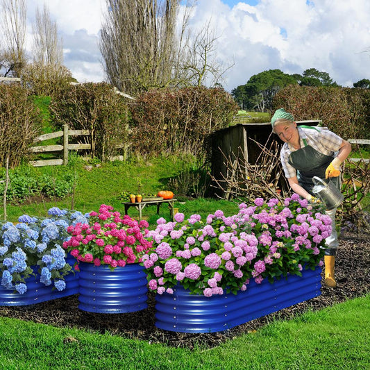 4-Style Modular Galvanized Raised Garden Beds 