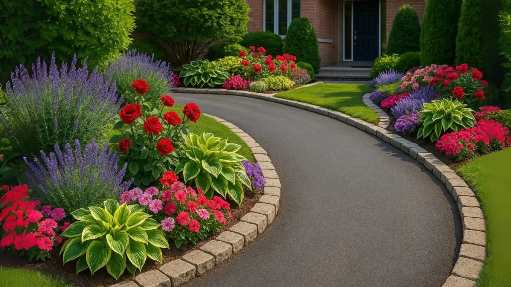 Stunning Driveway Flower Bed Ideas