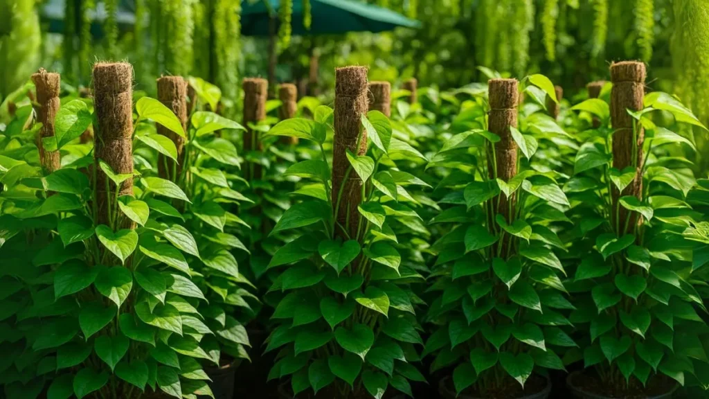 How to Grow Climbers on Moss Poles Easily